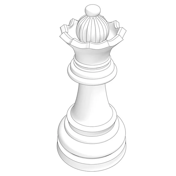 izole satranç parça 3d çizim