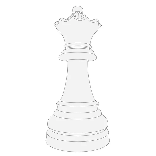 Isolerade chess piece 3d illustration — Stockfoto