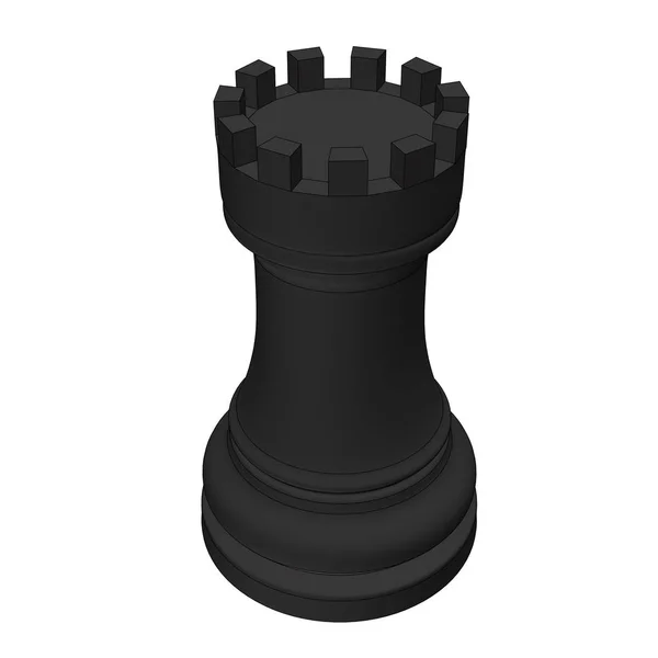 Isolierte Schachfigur 3D-Illustration — Stockfoto