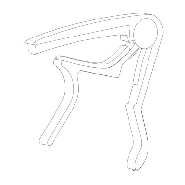 gitar capo anahat 3d çizim