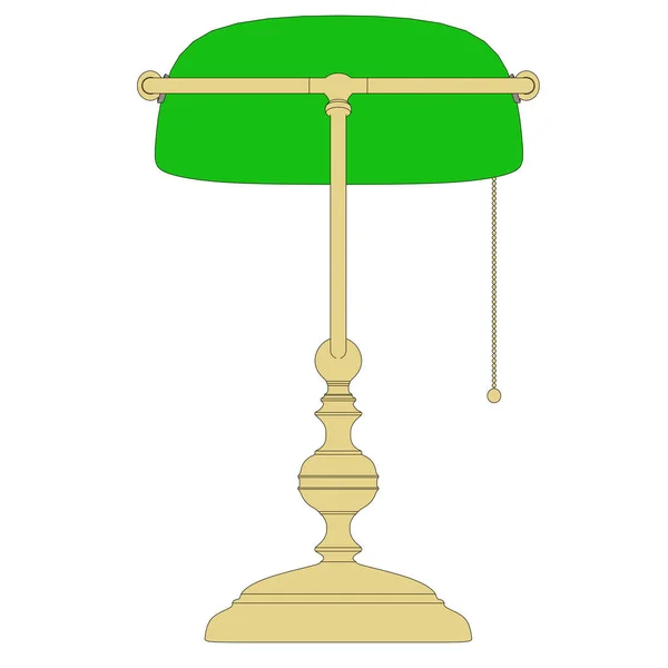 Lampa med disposition 3d illustration — Stockfoto