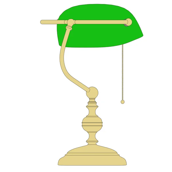 Lampe mit Umriss 3D-Illustration — Stockfoto