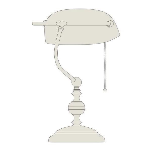Лампа с наброском 3d иллюстрации — стоковое фото