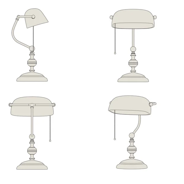 Lamp with outline 3d illustration — Stock Photo, Image