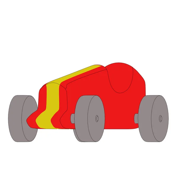 Brinquedo carro esboço 3d ilustração — Fotografia de Stock