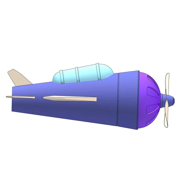 Jouet avion contour illustration 3d — Photo