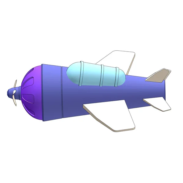 Játék repülőgép szerkezeti 3D-s illusztráció — Stock Fotó