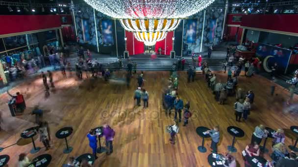 Hermosa elegante sala de parquet en timelapse teatro — Vídeos de Stock