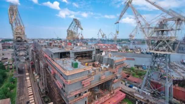 A hajó hajógyár timelapse építése — Stock videók