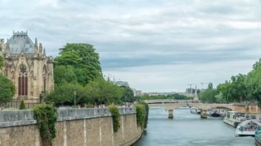 Notre Dame de Paris Garden, Cite Island Zaman Alanı, Paris, Fransa