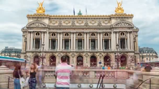 Palais oder Opera Garnier Zeitraffer der Nationalen Musikakademie in Paris, Frankreich. — Stockvideo