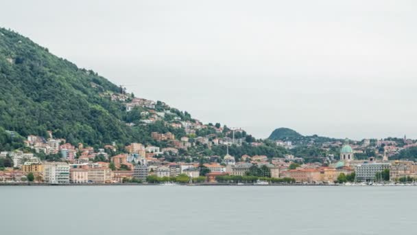 Landscape with Lake Como timelapse, Lombardy, Italy — Stock Video