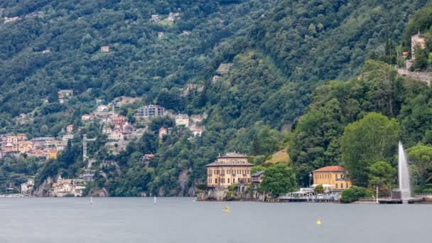Landskap med Comosjön timelapse, Lombardiet, Italien — Stockvideo