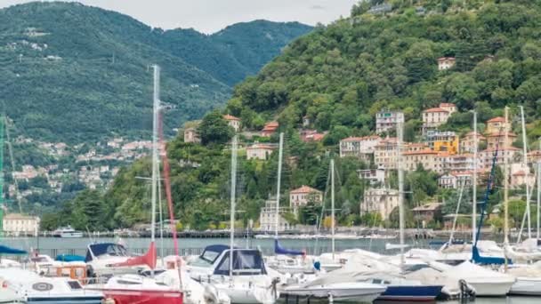 Paesaggio con timelapse Lago di Como, Lombardia, Italia — Video Stock