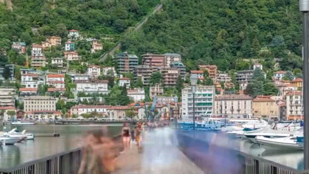 Paesaggio con timelapse Lago di Como, Lombardia, Italia — Video Stock