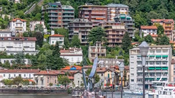 Paisaje con Lago de Como timelapse, Lombardía, Italia — Vídeos de Stock