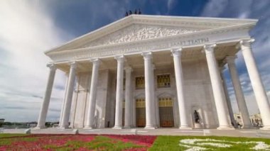 Devlet Opera ve bale Tiyatrosu Astana Opera timelapse hyperlapse. Astana, Kazakistan