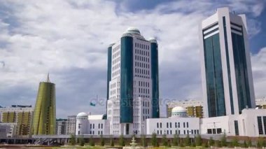 Astana, Kazakistan Cumhuriyeti timelapse hyperlapse devlet Senato Binası
