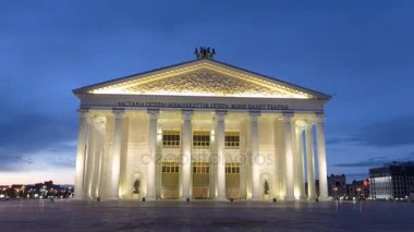 Devlet opera ve bale Tiyatrosu timelapse hyperlapse. Astana, Kazakistan