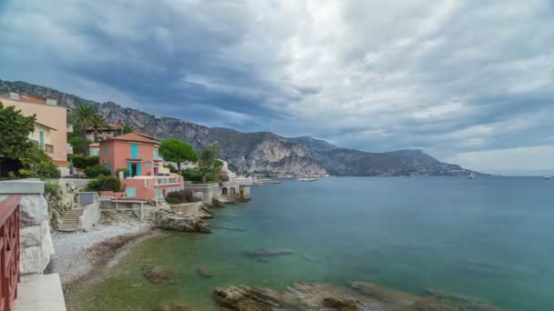 View from famous villa Kerylos timelapse, Beaulieu-sur-Mer, French Riviera, France — Stock Video
