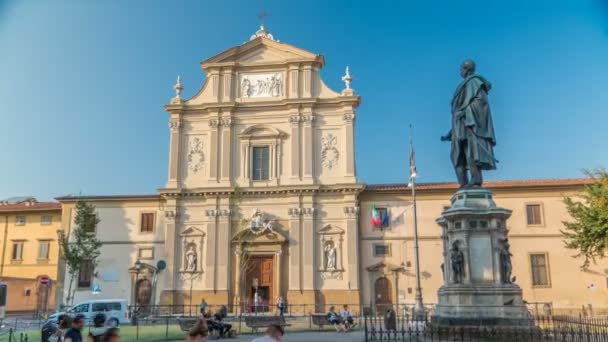 Kerk en museum van het klooster van San Marco timelapse, op Piazza San Marco. — Stockvideo