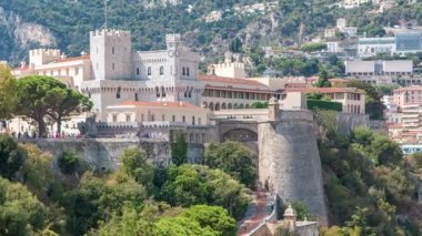 Prens Monaco Sarayı timelapse gözlem güverte - Monako Prensi resmi rezidanstır.