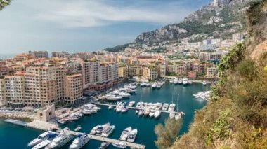 Panoramik Fontvieille timelapse - Monaco yeni İlçe.