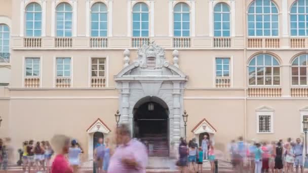 Palacio de los Príncipes de Mónaco timelapse - Es la residencia oficial del Príncipe de Mónaco . — Vídeos de Stock