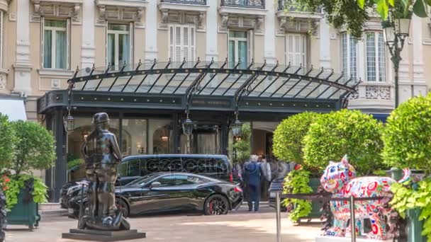 Hotel Hermitage en Monte Carlo timelapse, Mónaco . — Vídeo de stock