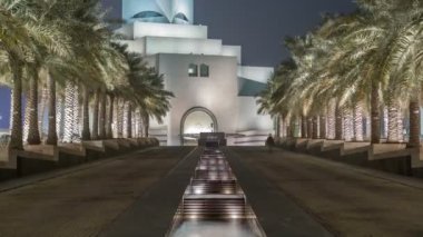 Güzel İslam Sanatları Müzesi Doha, Katar 'da gece zaman aşımı.