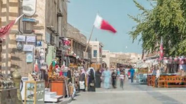 Souq Waqif Katar 'ın Doha şehrinde zaman aşımı.