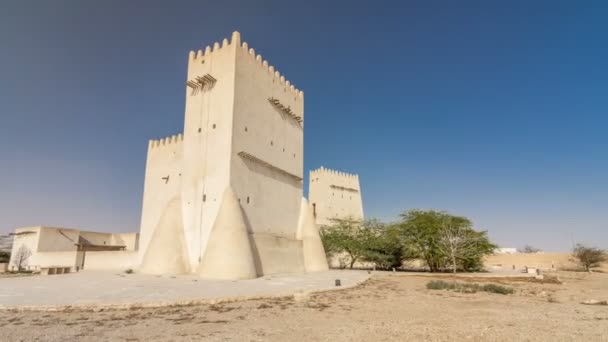 Barzan Towers Timelapse hyperlapse, watchtowers near Faba - Катар — стоковое видео