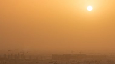 Doha 'da gün doğumundan itibaren Aspire Bölgesi' nin hava görüntüsü