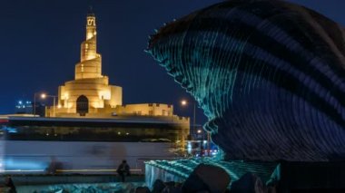 Katar İslam Kültür Merkezi Doha, Katar, Ortadoğu 'da gece zaman çizelgesi.