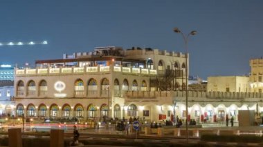 Doha, Katar 'da Souq Waqif gecesi zaman aşımı.