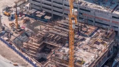 Business Bay, Dubai 'de özel makinelerle yapılan hava görüntüsü