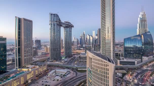 Vista aérea de edificios nuevos y altos Timelapse — Vídeos de Stock