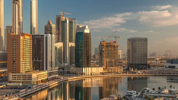 Rytmen i staden Dubai antenn timelapse — Stockfoto