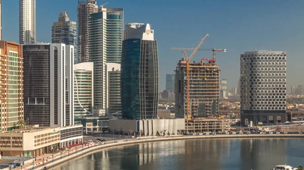 Le rythme de la ville de Dubaï timelapse aérienne — Photo