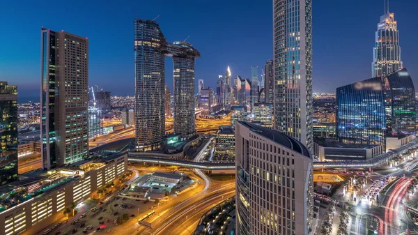 Luchtfoto van nieuwe en hoge gebouwen Timelapse — Stockfoto