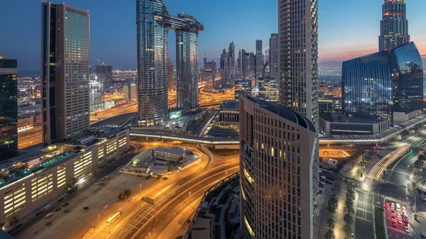 Vista aérea de edifícios novos e altos Timelapse — Fotografia de Stock