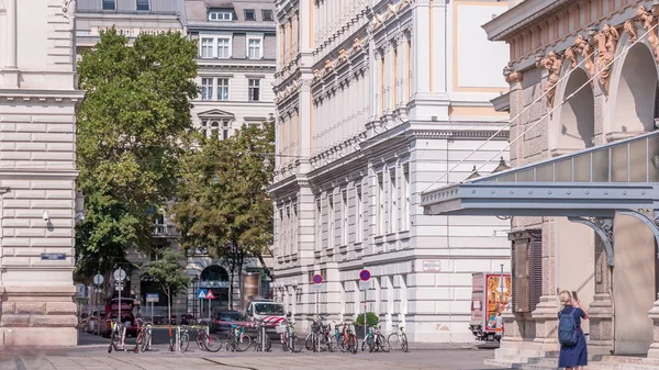 The Wiener Musikverein timelapse is a famous Vienna concert hall. — Stock Photo, Image