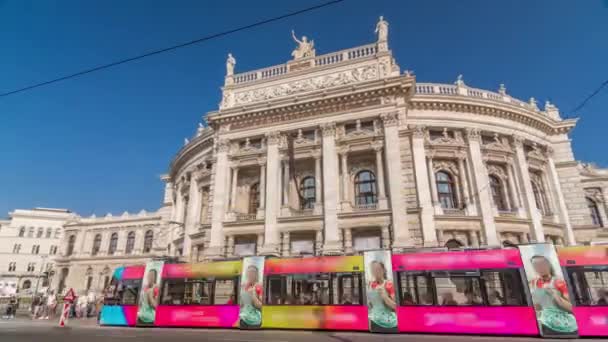 Burgtheater je časová prodleva rakouského Národního divadla ve Vídni — Stock video