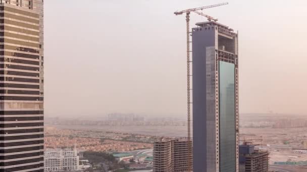 Appartements résidentiels et bureaux à Jumeirah Lake Towers quartier timelapse à Dubaï — Video