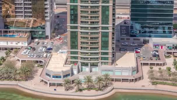 Appartements résidentiels et bureaux à Jumeirah Lake Towers quartier timelapse à Dubaï — Video