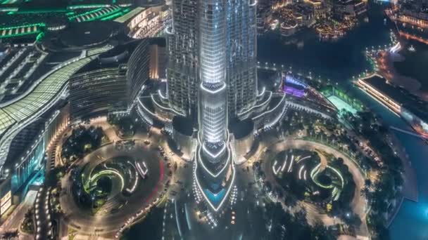 Удивительный вид с воздуха на небоскребы в центре Дубая, Дубай, ОАЭ — стоковое видео