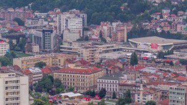 Saraybosna 'nın güney kesiminin hava görüntüsü.