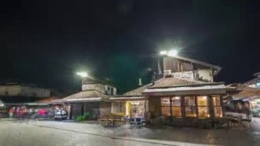 Bosna-Hersek 'in eski Saraybosna kentindeki Sebilj çeşmesinde gece süreleri aşırı hızlandı.