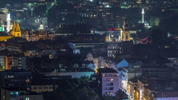 Вид с воздуха на историческую часть города Сараево . — стоковое фото