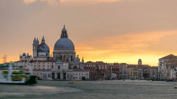 Базиліка Санта Марія Делла Салюте Sunset Timelapse Венеція Венеція Італія — стокове фото